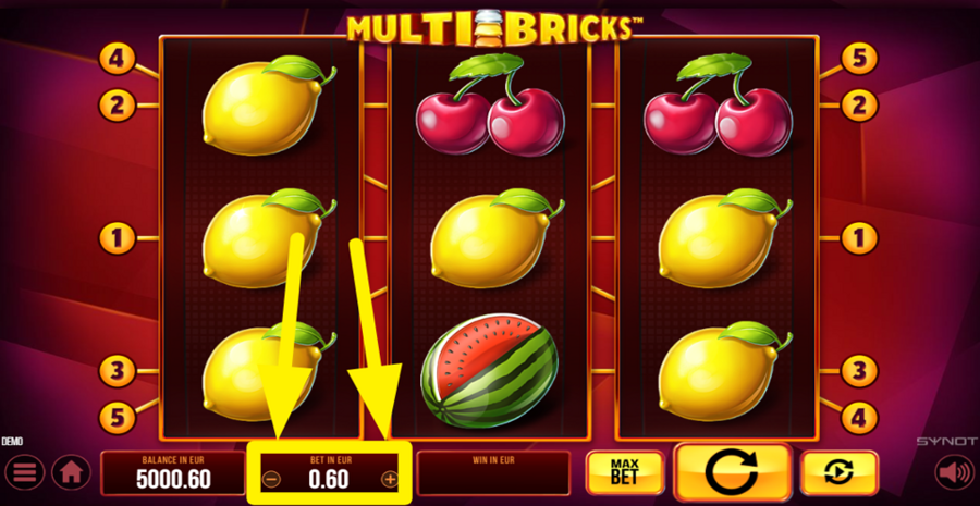 Multi Bricks Adjust Bet