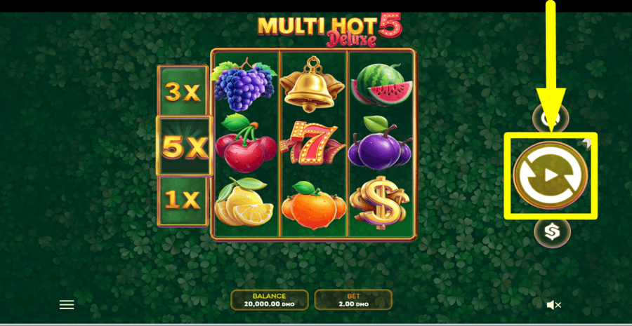Multi Hot 5 Deluxe Spin Button