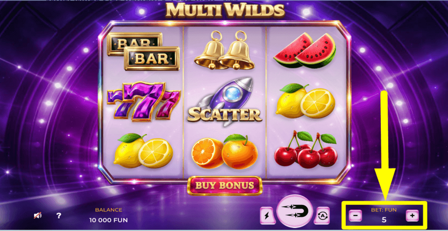 Multi Wilds Bet Value