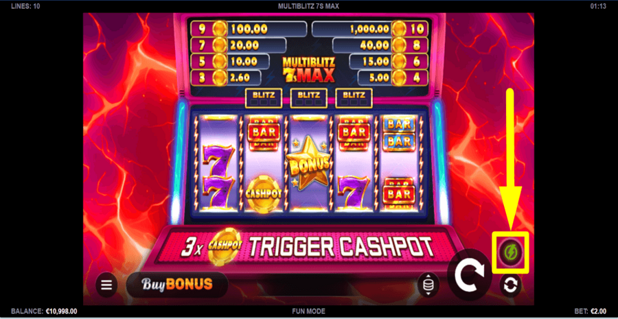 Multiblitz 7s Max Turbo Feature
