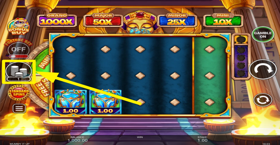 Mummy It Up Adjust Bet