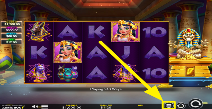 Mummy Madness Adjust Bet