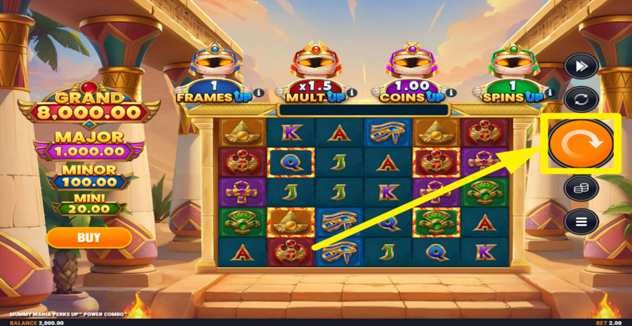 Mummy Mania Perks Up Power Combo Spin