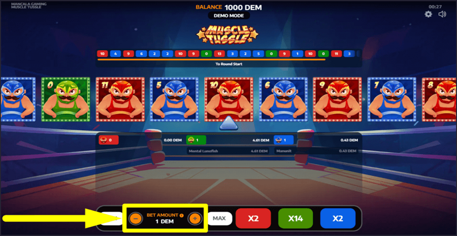 Muscle Tussle Bet Value