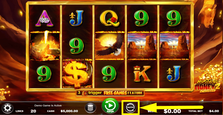 Mustang Money 2 Energized Autoplay Feature