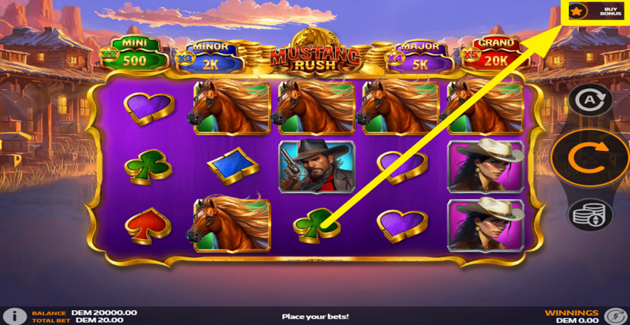 Mustang Rush Buy Bonus