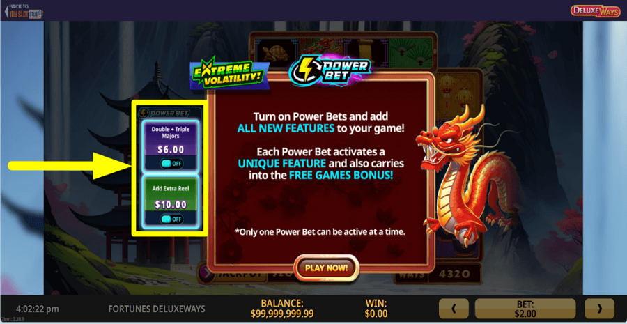 My Slot Studio Power Bet Feature