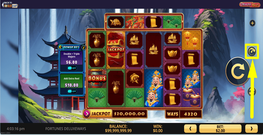 My Slot Studio Turbo Feature