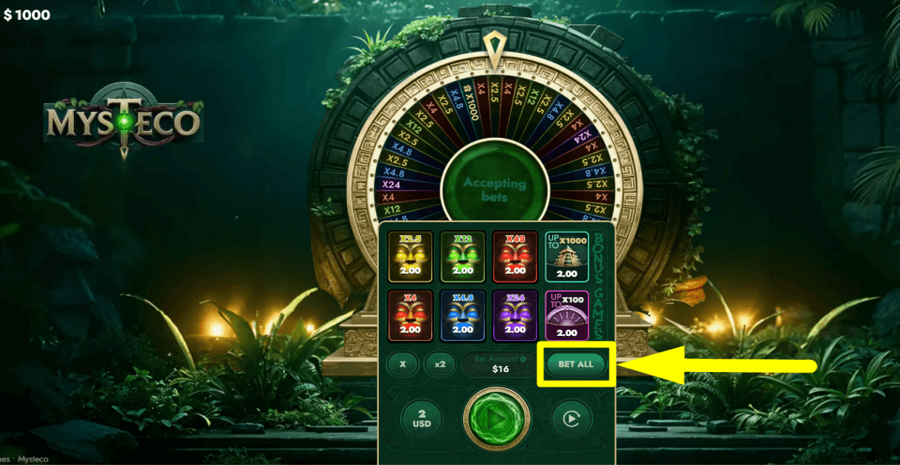 Mysteco Bet All Button