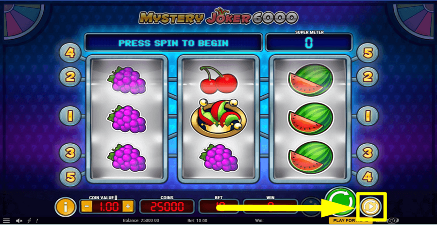Mystery Joker 6000 Autoplay Feature
