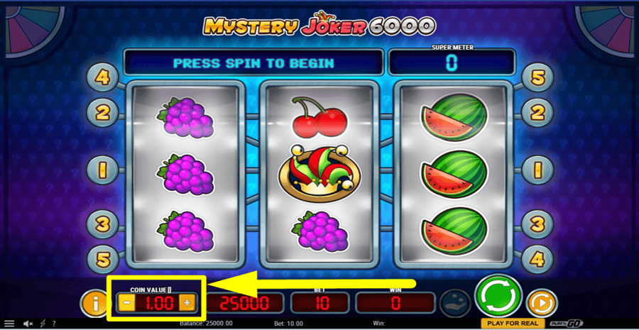 Mystery Joker 6000 Coin Value
