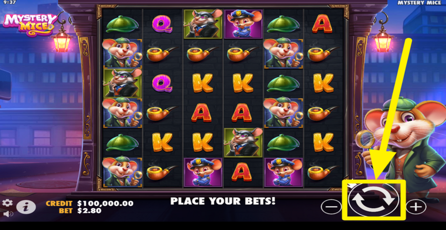 Mystery Mice Spin Button