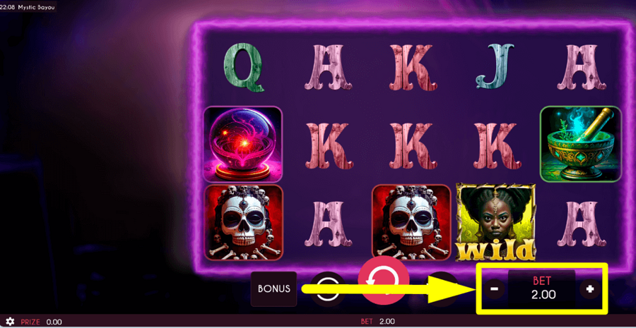 Mystic Bayou Bet Value