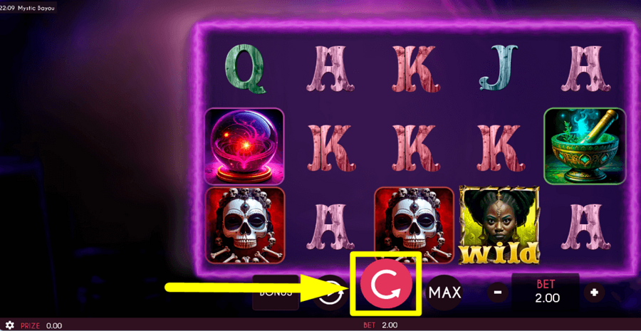 Mystic Bayou Spin Button