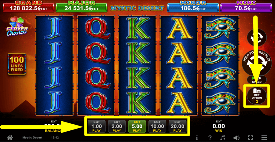 Mystic Desert Bet Value