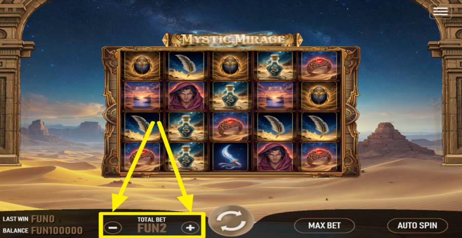Mystic Mirage Adjust Bet