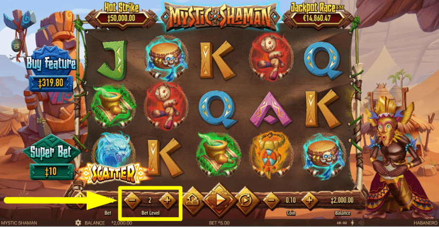 Mystic Shaman Bet Value