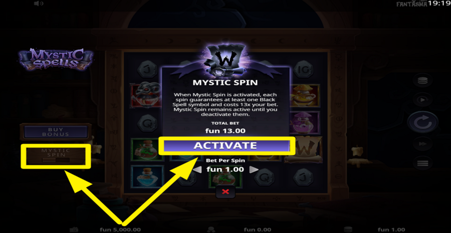 Mystic Spells Mystic Spin