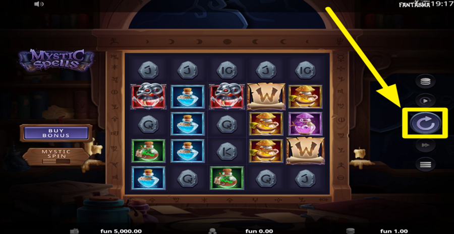Mystic Spells Spin Button