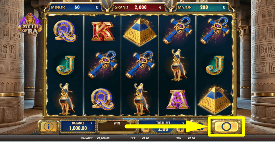 Myth Of Ra Spin Button
