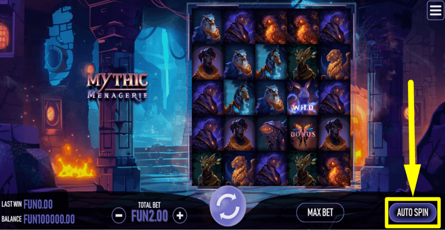 Mythic Menagerie Autoplay Feature