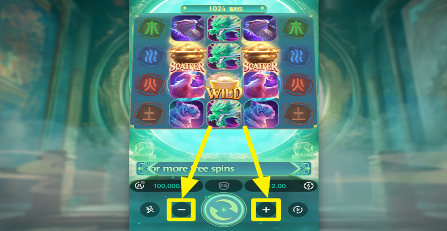 Mythical Guardians Adjust Bet
