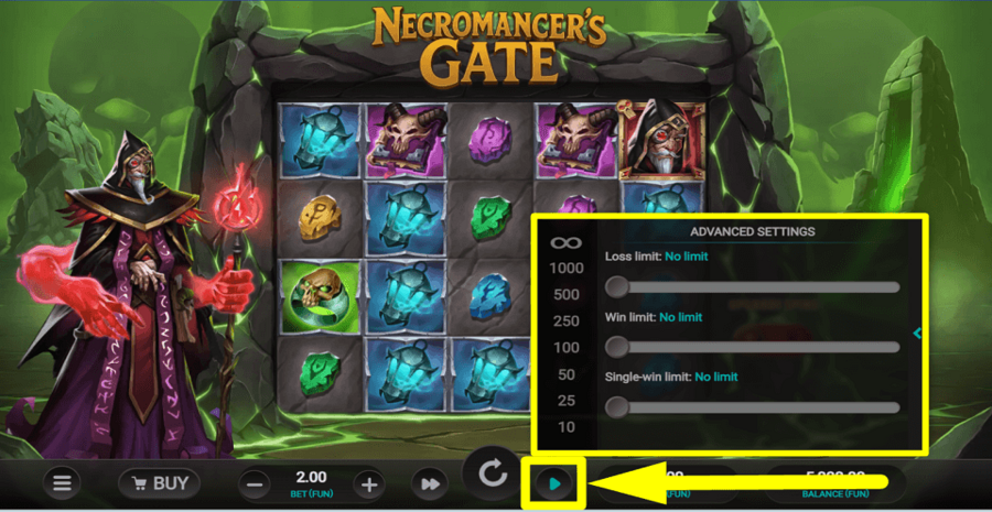 Necromancers Gate Autoplay Feature