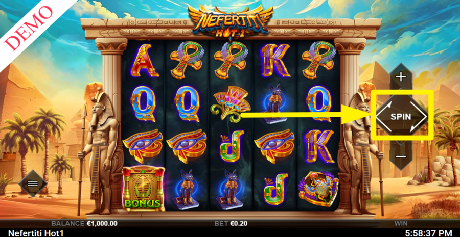 Nefertiti Hot 1 Spin