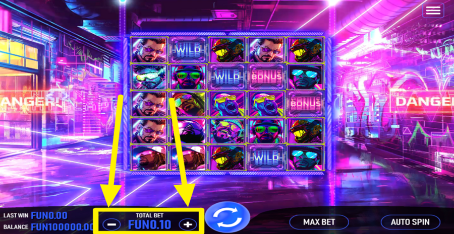 Neon Night Scape Adjust Bet