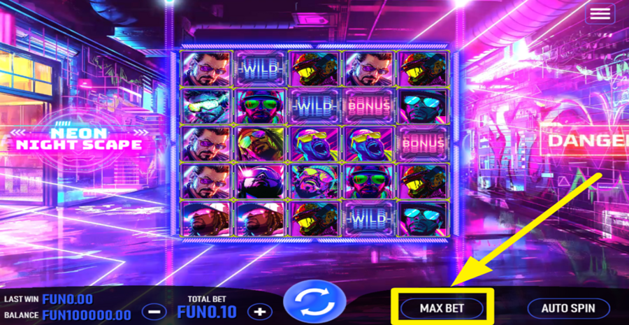 Neon Night Scape Max Bet