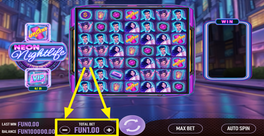 Neon Nightlife Adjust Bet