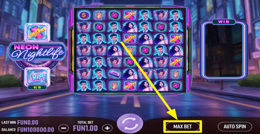 Neon Nightlife Max Bet