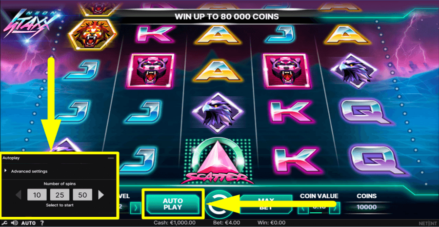 Neon Staxx Autoplay Feature