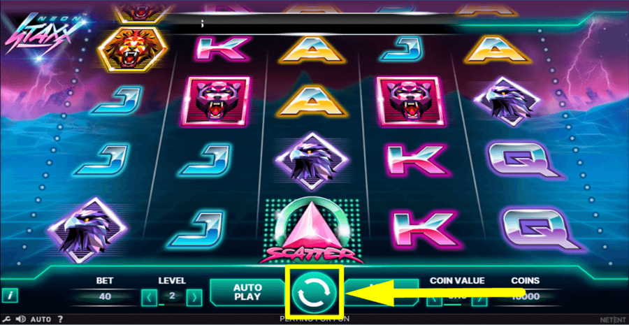 Neon Staxx Spin Button