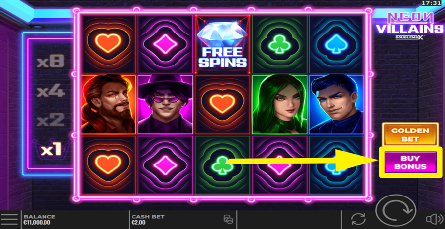 Neon Villains Doublemax Buy Bonus