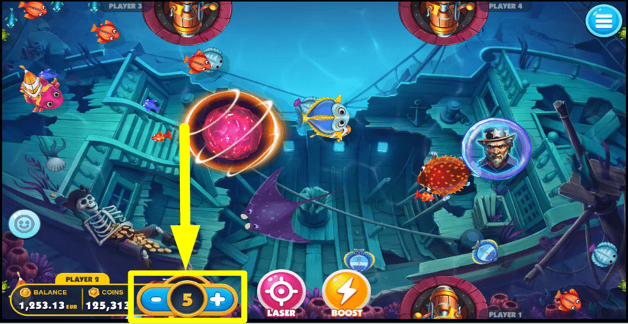 Netgame Lucky Fishing Bet Value