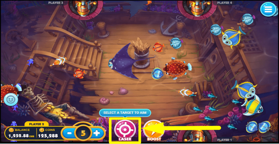 Netgame Lucky Fishing Laser Feature