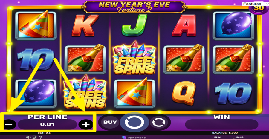 New Years Eve Fortune 2 Adjust Bet