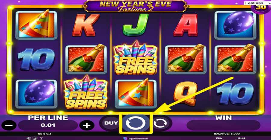 New Years Eve Fortune 2 Spin