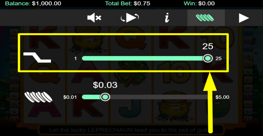 Nextgen Gaming Irish Eyes Adjustable Paylines