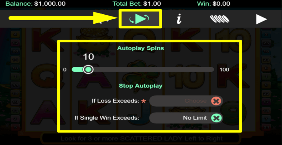 Nextgen Gaming Irish Eyes Autoplay Feature