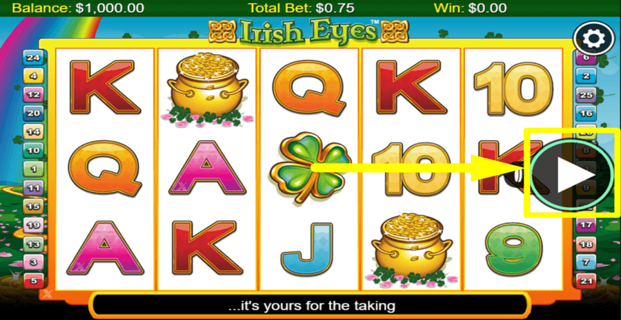 Nextgen Gaming Irish Eyes Play Button