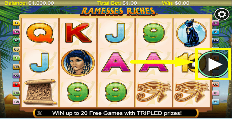 Nextgen Gaming Ramesses Riches Play Button