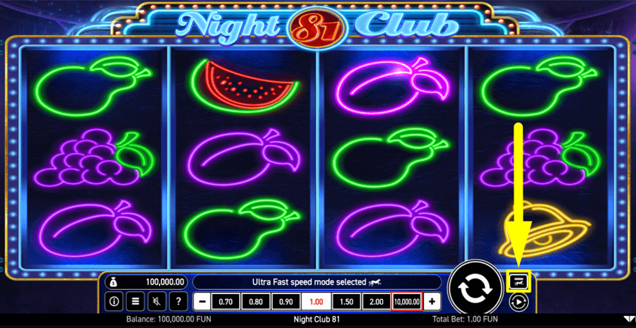Night 81 Club Speed Mode