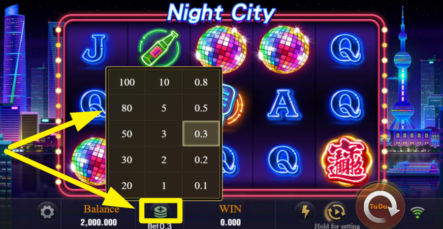 Night City Adjust Bet