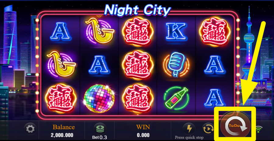 Night City Spin Button