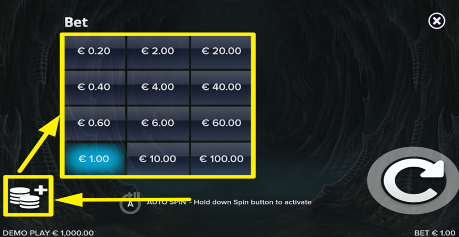 Nightmaker Adjust Bet