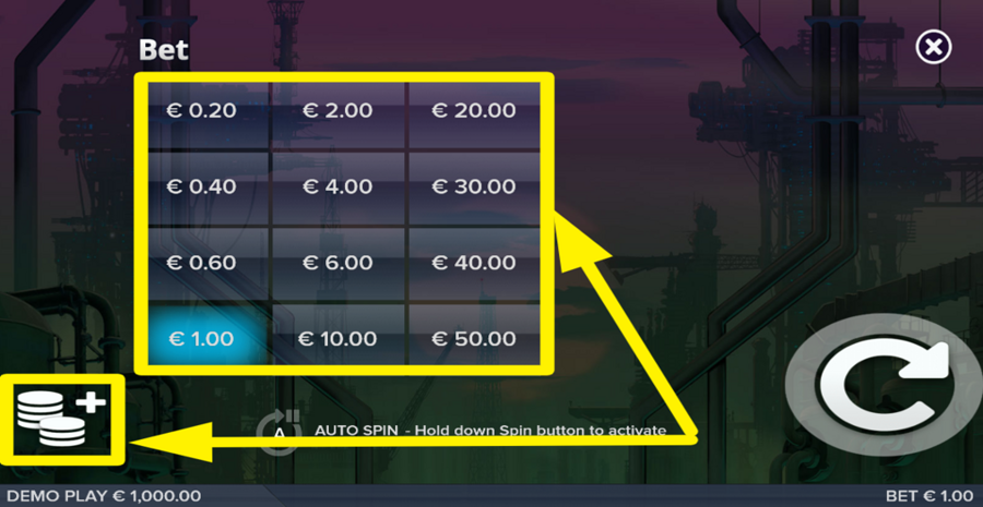 Nitropolis 4 Adjust Bet