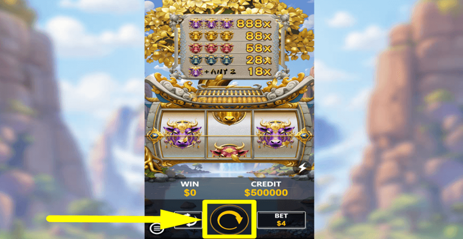 Niu Zhuan Qian Kun 2 Spin Button