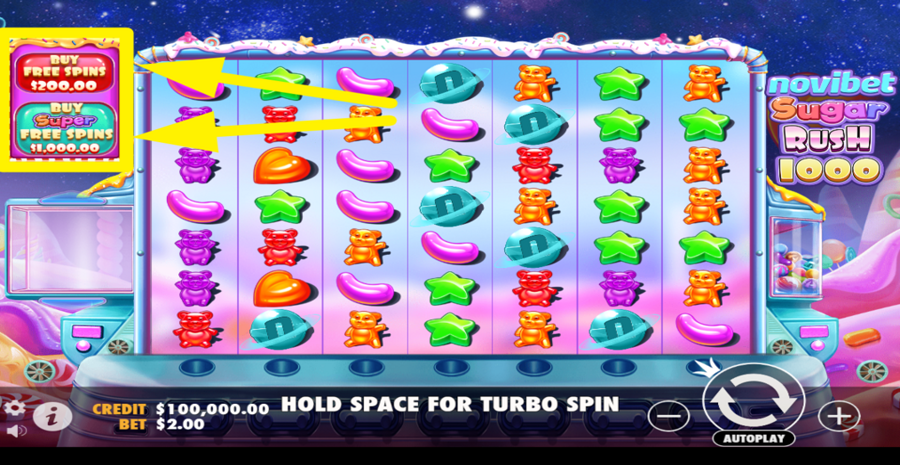 Novibet Sugar Rush 1000 Buy Bonus